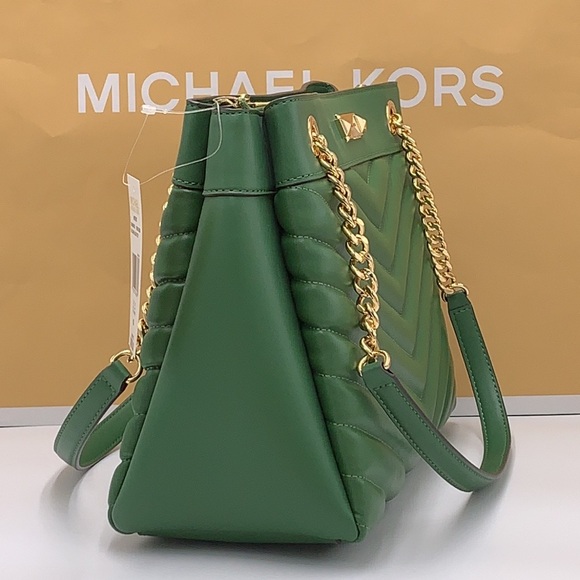 Michael Kors Whitney Women Ladies Md Tote Shoulder Handbag Bag Purse Fern Green - Picture 5 of 15